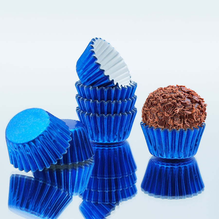100 Formas Brigadeiro Metalizado Nr 5 Azul FestasParty 100 Formas Brigadeiro Metalizado Nr 5 Azul FestasParty