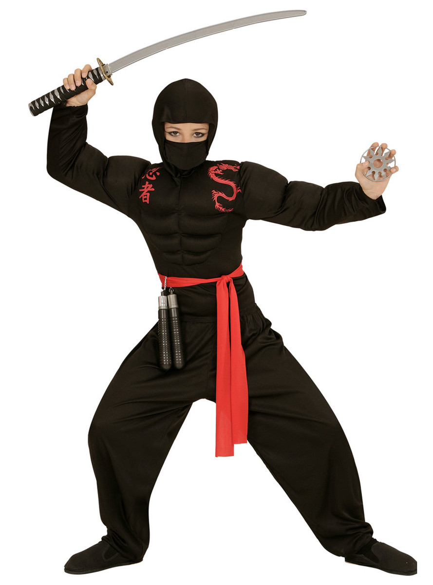 Fato Ninja preto para menino