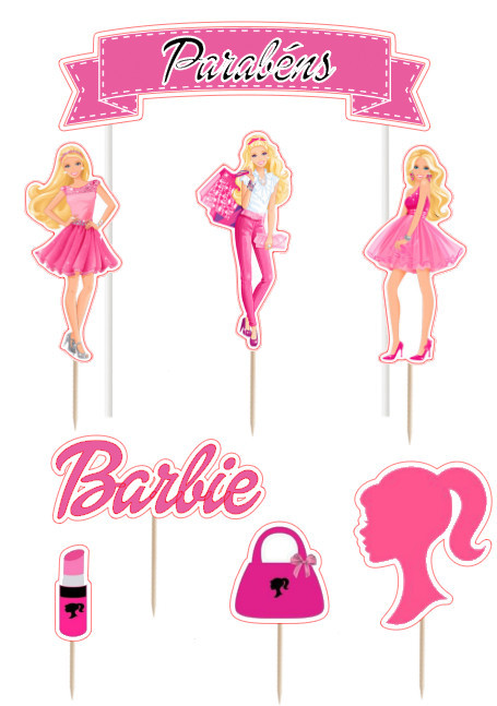 Kit Topo Bolo Barbie