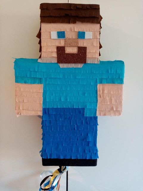 como fazer boneco minecraft passo a passo  Minecraft, Festa minecraft  simples, Mine craft party