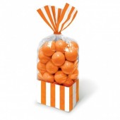 10 Bolsas Doces Riscas Laranja