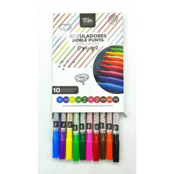10 Canetas Alimentares Ponta Dupla