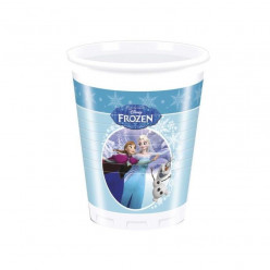 10 Copos Festa Frozen Blue