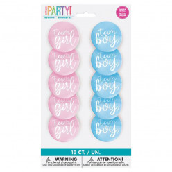 10 Crachás Gender Reveal Party