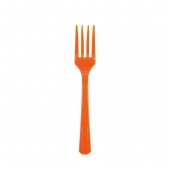 10 Garfos plástico laranja