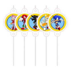 10 Palhinhas Papel Sonic