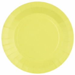10 Pratos Amarelo Claro 23cm