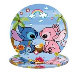 10 Pratos Stitch e Angel 23cm