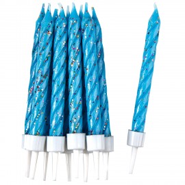 10 Velas Glitter – Azul