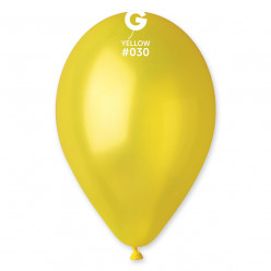 100 Balões Amarelo Metalizado 12 (30cm)