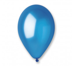 100 Balões Azul Metalizados 10 (26cm)