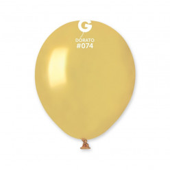 100 Balões Dourados 5" (13cm)