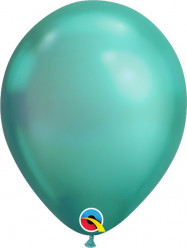 100 Balões Verde Chrome 7''