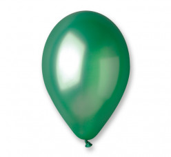 100 Balões Verdes Metalizados 10 (26cm)