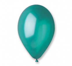 100 Balões Verdes Turquesa Metalizados 10" (26cm)