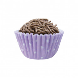 100 Mini Cápsulas Brigadeiro Bolinhas Lilás