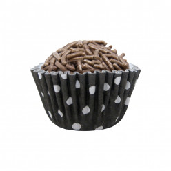 100 Mini Cápsulas Brigadeiro Bolinhas Preto