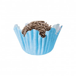 100 Mini Cápsulas Brigadeiro Recortado Azul Bebé