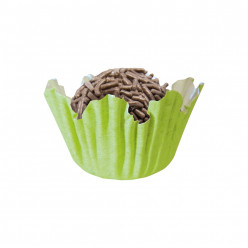 100 Mini Cápsulas Brigadeiro Recortado Verde Lima