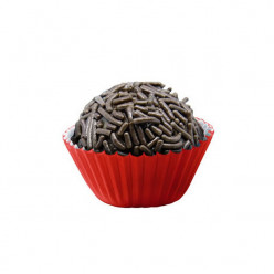100 Mini Cápsulas Brigadeiro Vermelhas