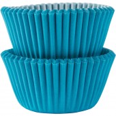 100 Mini Forminhas Azul Cupcake 30mm