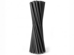 100 Palhinhas Plástico Pretas