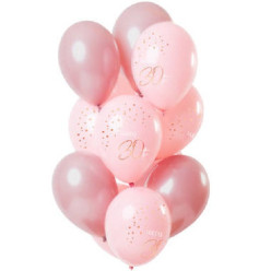 12 Balões Elegant Lush Happy 30th