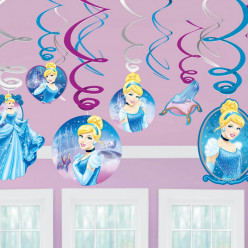 12 Espirais Decorativas Princesa Cinderela