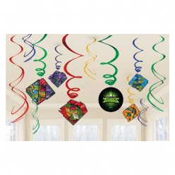 12 Espirais Decorativas Tartarugas Ninja TMNT