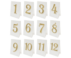 12 Marcadores de Mesa Número