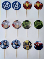 12 Mini Toppers Avengers