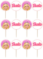 12 Mini Toppers Barbie