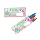 12 Packs com 4 Lápis Cera Unicórnio