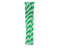 12 Palhinhas Papel Flexíveis Verdes