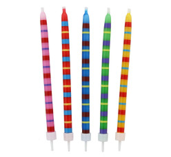12 Velas Coloridas Riscas