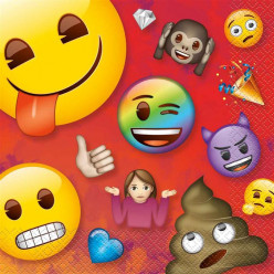 16 Guardanapos Emoji Rainbow Fun