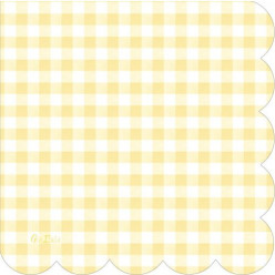 16 Guardanapos Vichy Amarelo