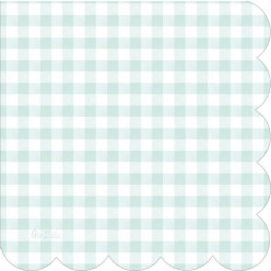 16 Guardanapos Vichy Menta