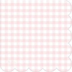 16 Guardanapos Vichy Rosa