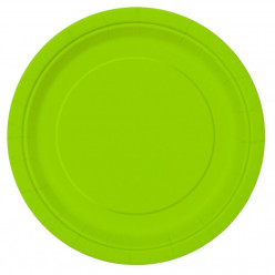 16 Pratos Verde Neon 22cm