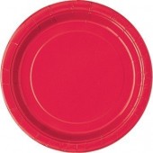 16 Pratos Vermelhos redondos 22cm