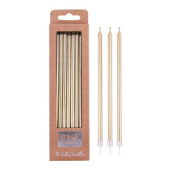 16 Velas Altas Douradas PME