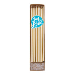 16 Velas Altas Douradas