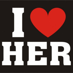 2 Autocolantes "I Love Her"