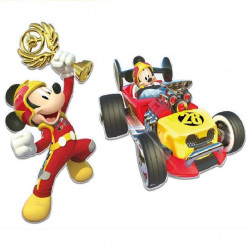 2 Figuras Cartão Mickey Super Pilotos