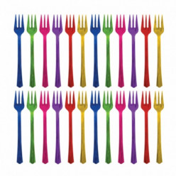 20 Garfos coloridos de cocktail 11,4cm