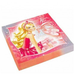 20 Guardanapos Barbie Pink Shoes 33cm
