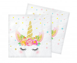 20 Guardanapos Festa Unicórnio