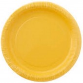 20 Pratos Amarelo 17cm