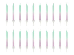 20 Velas de Aniversário 6cm Ombre